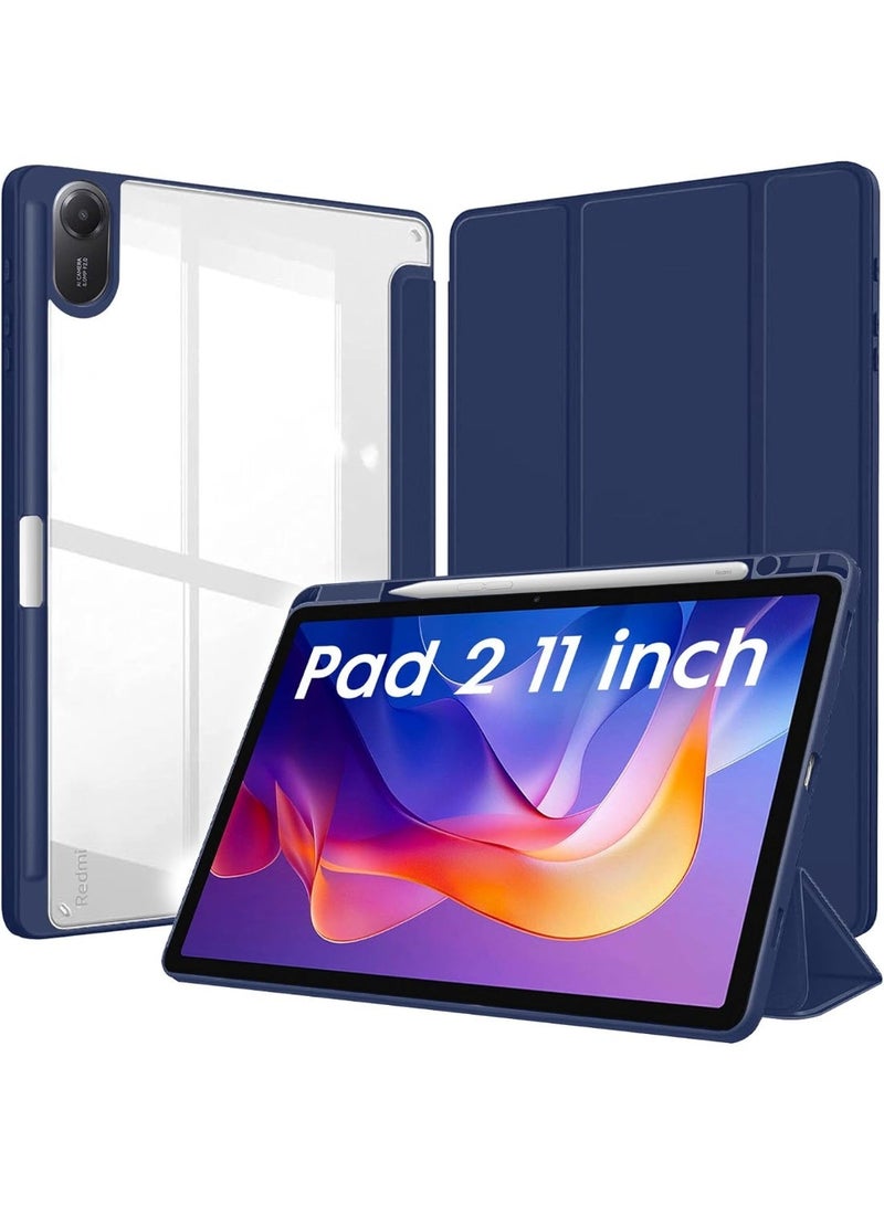 حافظة واقية فاخرة لجهاز Xiaomi Redmi Pad 2 مقاس 11 بوصة (2025) – غطاء مقاوم للصدمات والسقوط مع وظيفة حامل عمودي - Image 1